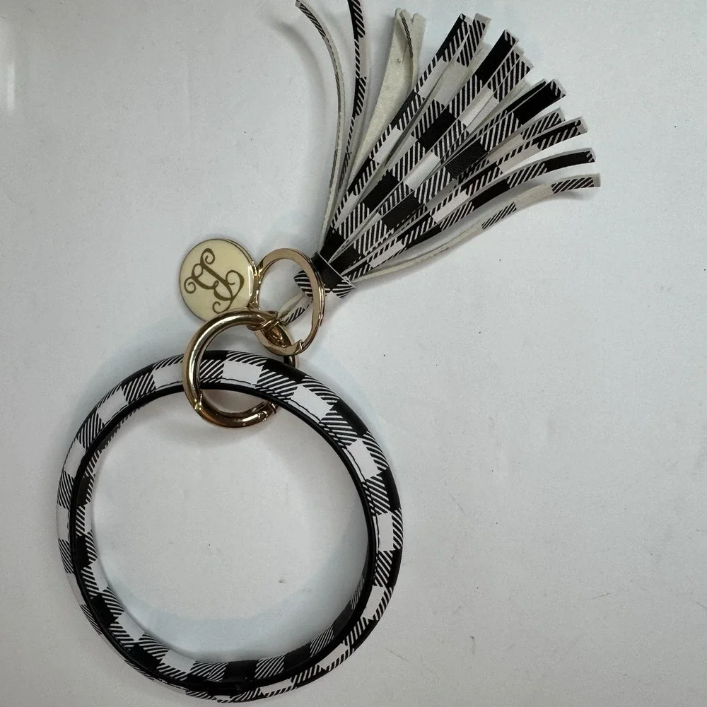 Buffalo Check Keychain With tassel‎ And 